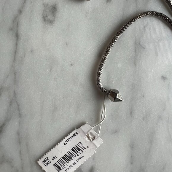 KENDRA SCOTT Inez Necklace Silver, Black Glass Pendant - Picture 9 of 9